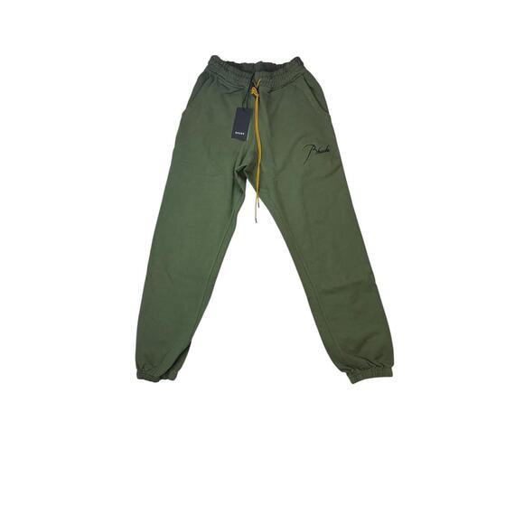 RHUDE Olive Script Logo Joggers Men’s S NWT - Picture 1 of 10